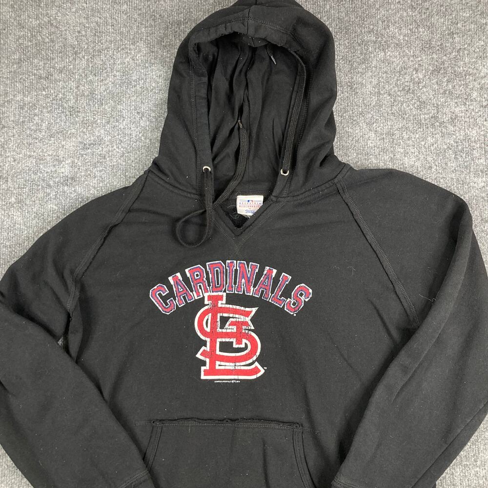 Genuine Merchandise Hoodie Mens XL Black St Louis MLB Logo Pullover‎ Campus
